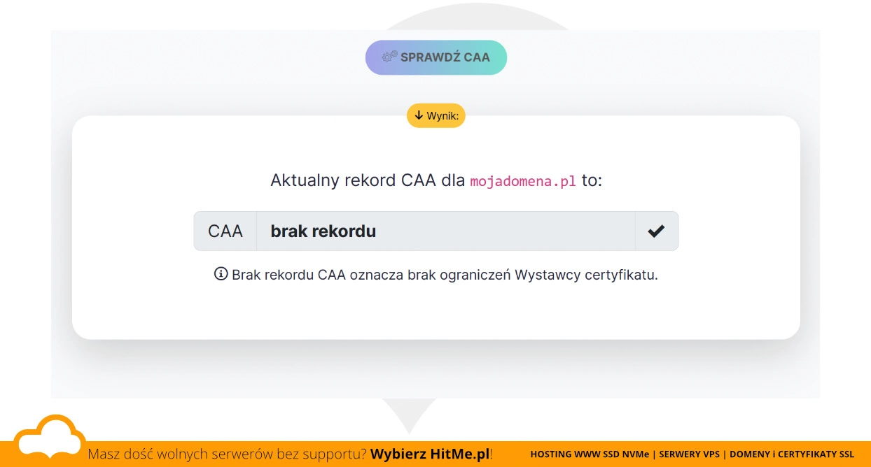 Rekord CAA w domenie