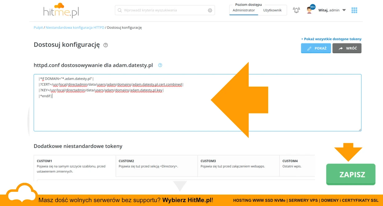 własna konfiguracja httpd.conf ssl