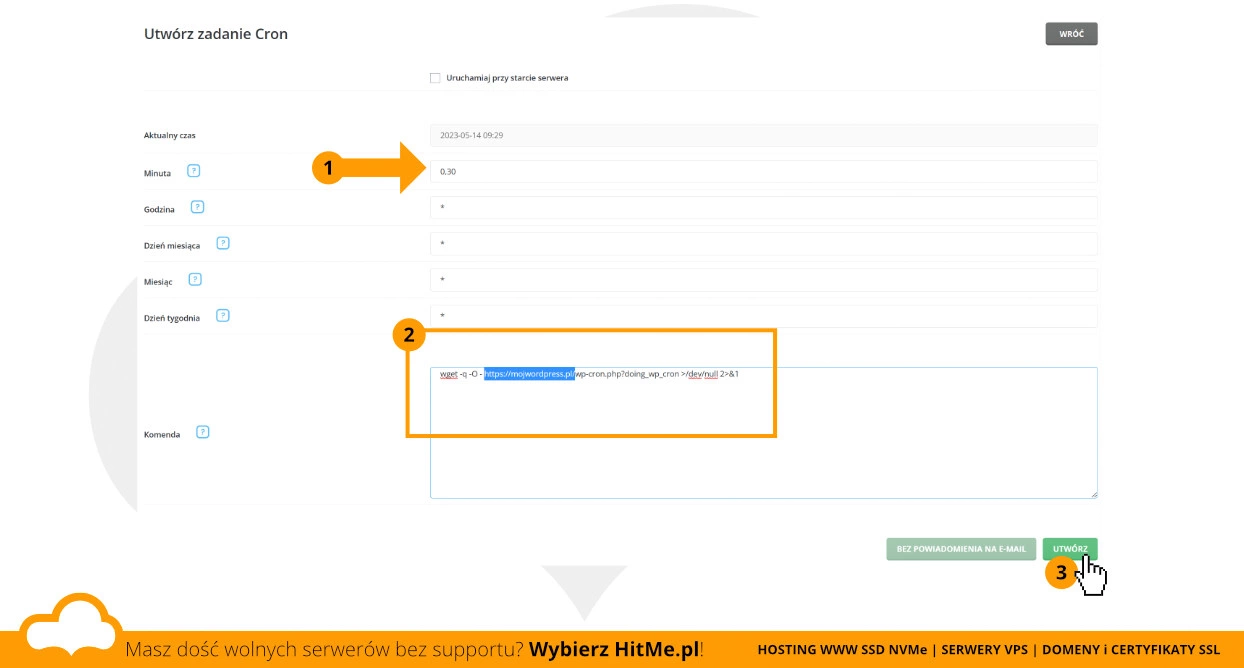 directadmin wp cron