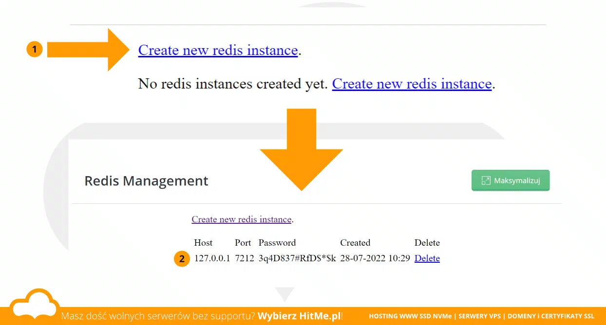 directadmin redis instancja