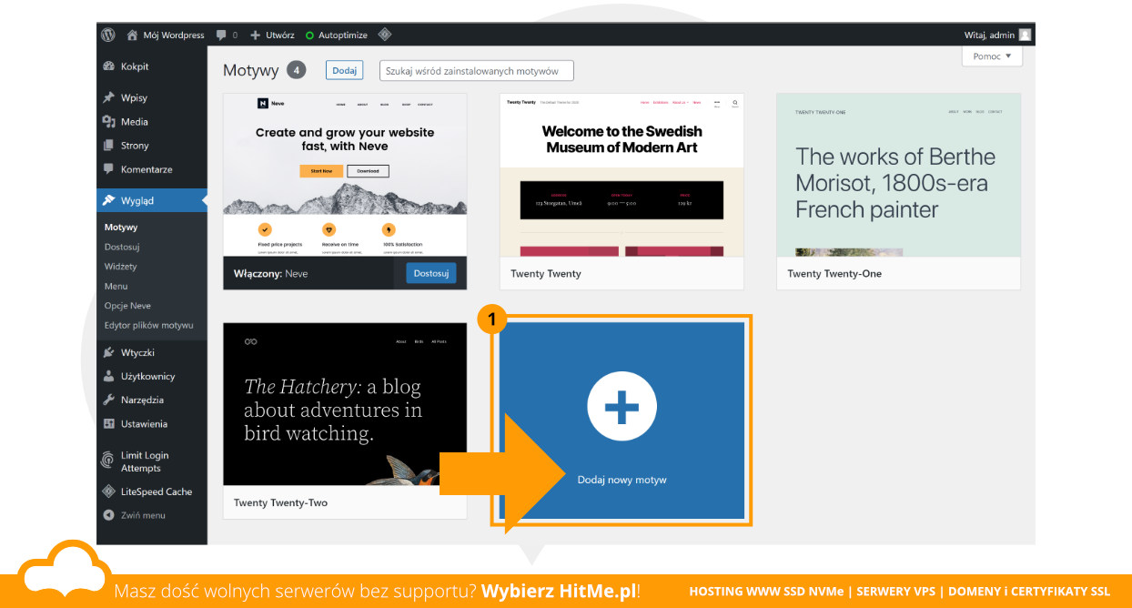 wordpress dodaj motywy