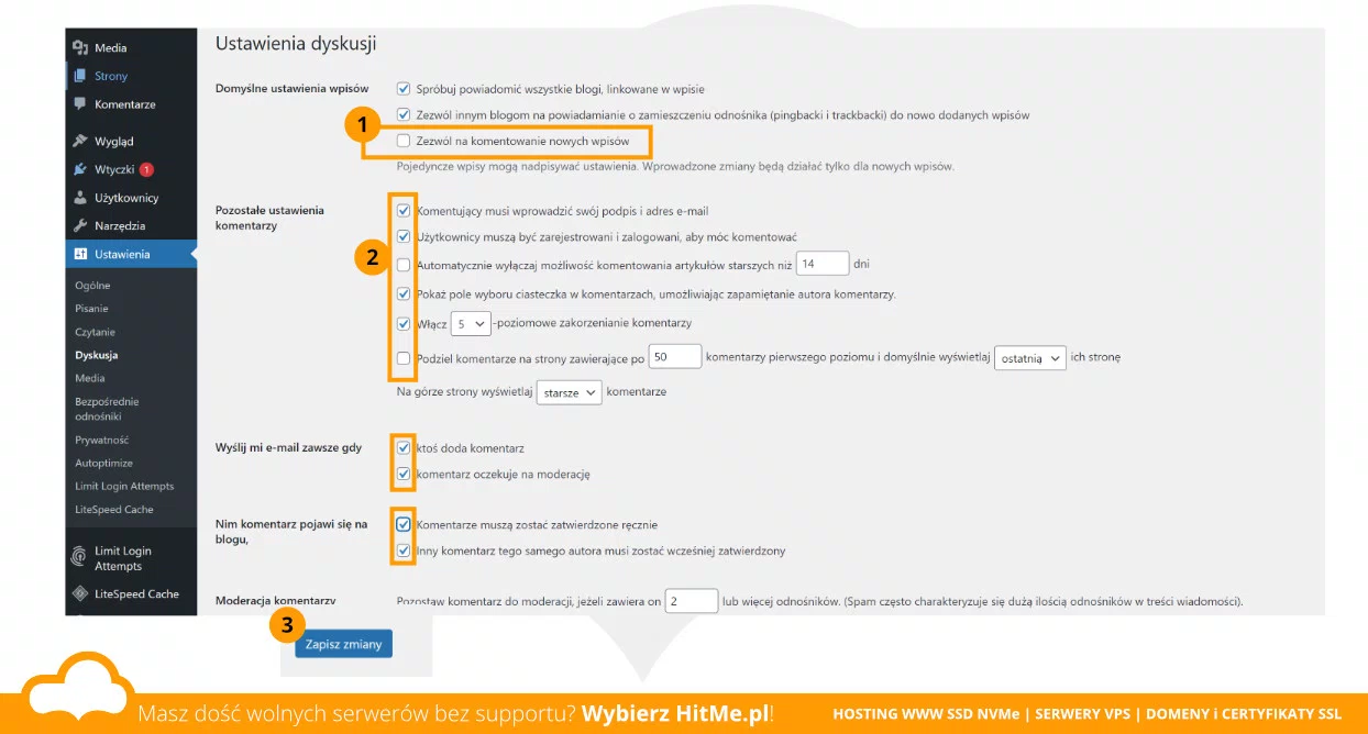 wordpress komentarze