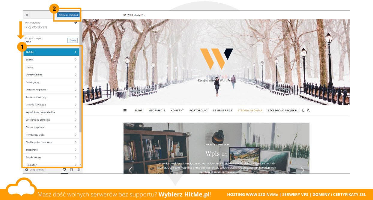 wordpress podglad na żywo