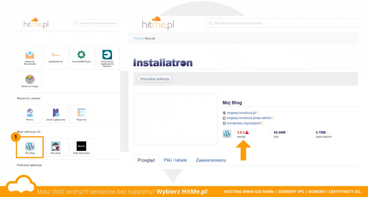 wordpress wersja installatron