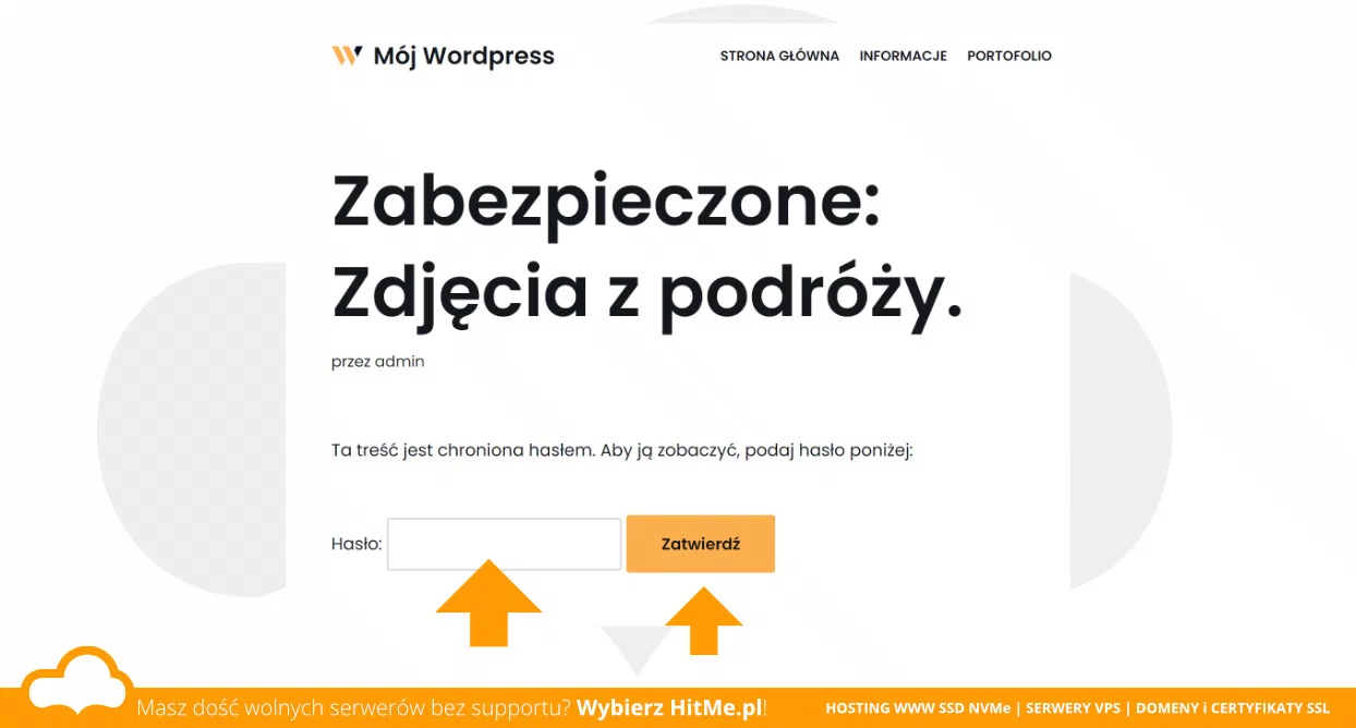 wordpress haslo wpis