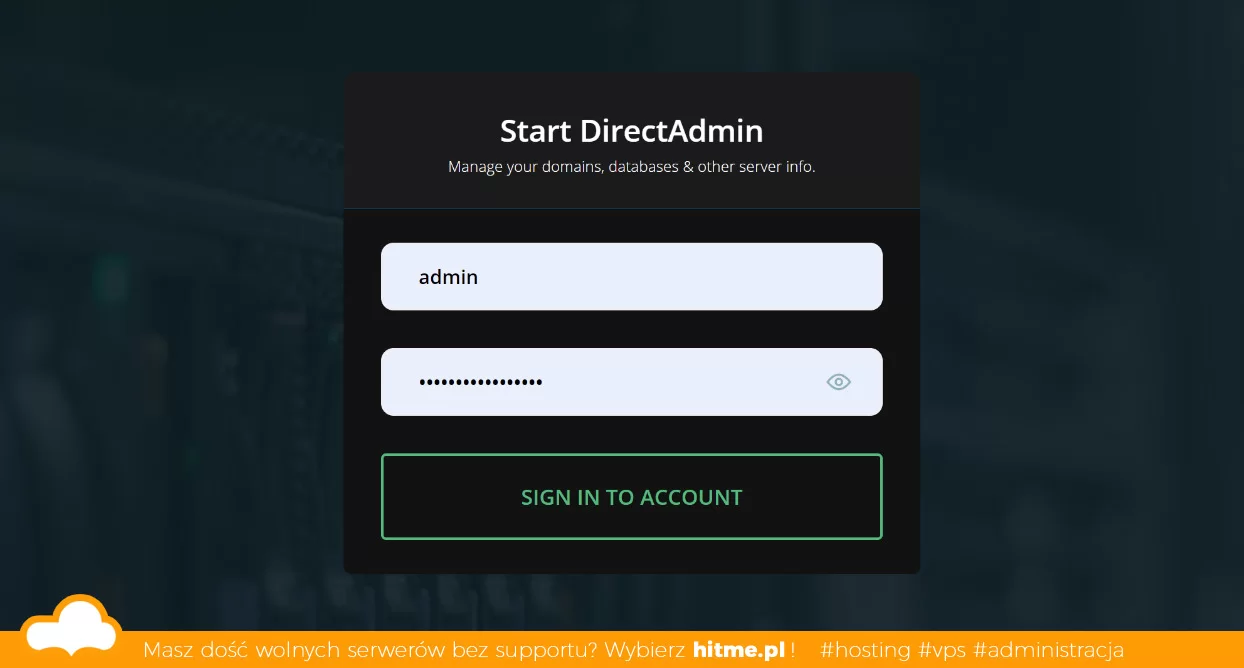 directadmin logowanie