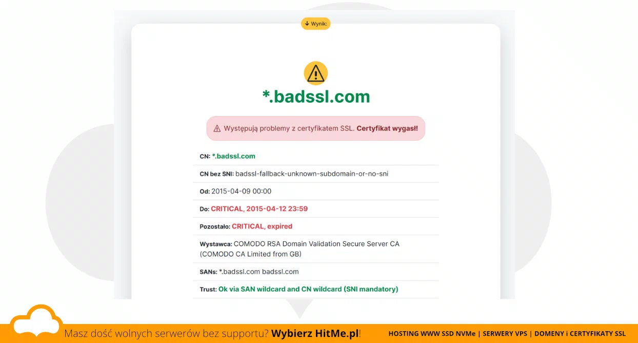 certyfikat ssl expired