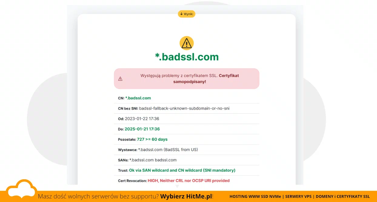certyfikat ssl self signed