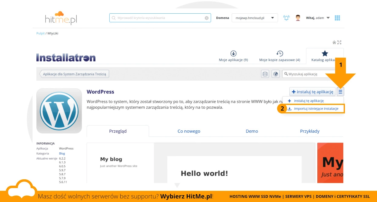 Autoinstallator import aplikacji