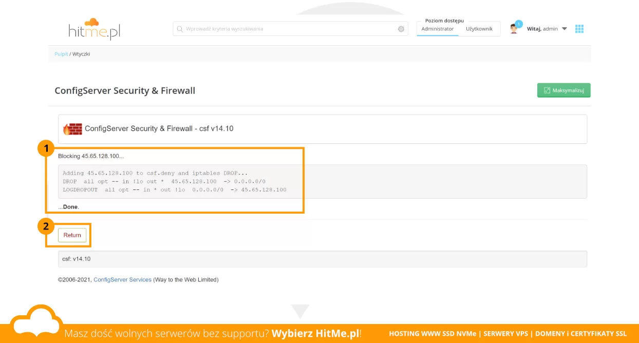 csf firewall status