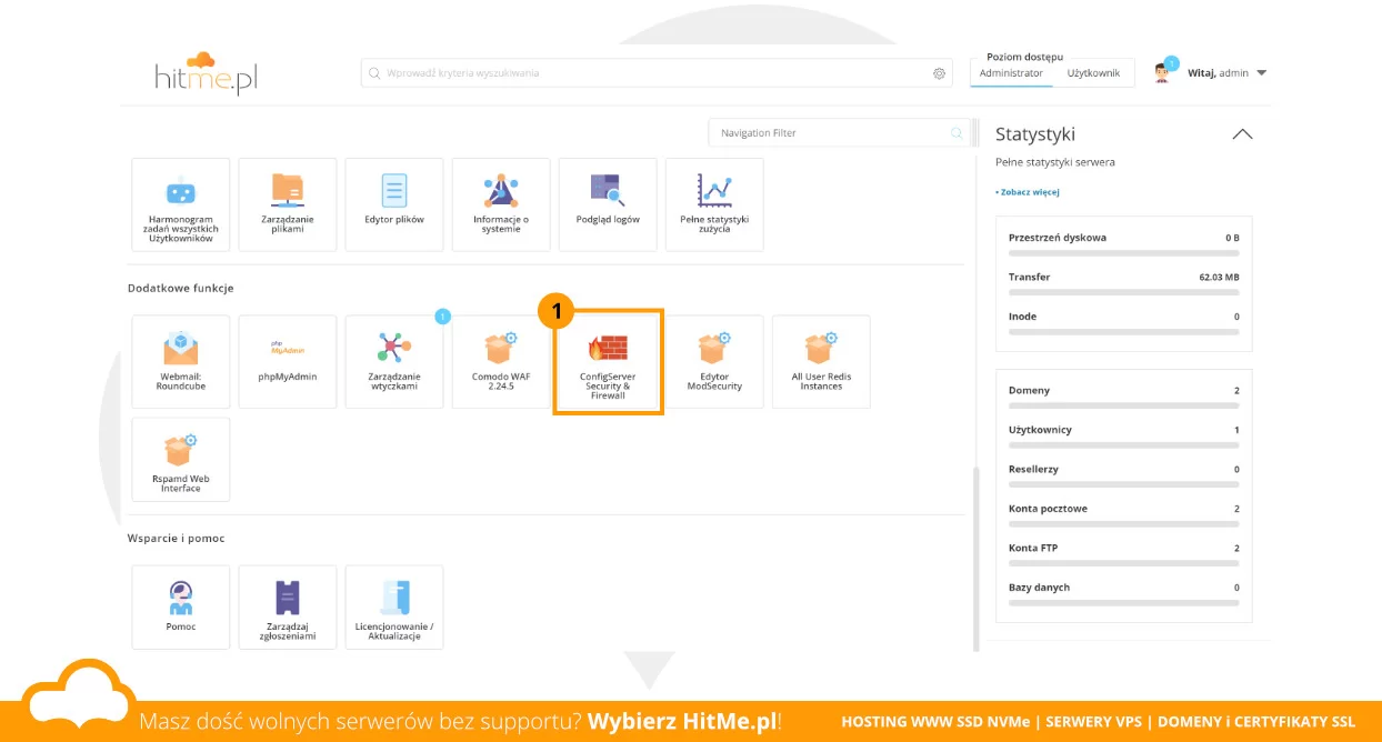 directadmin csf firewall