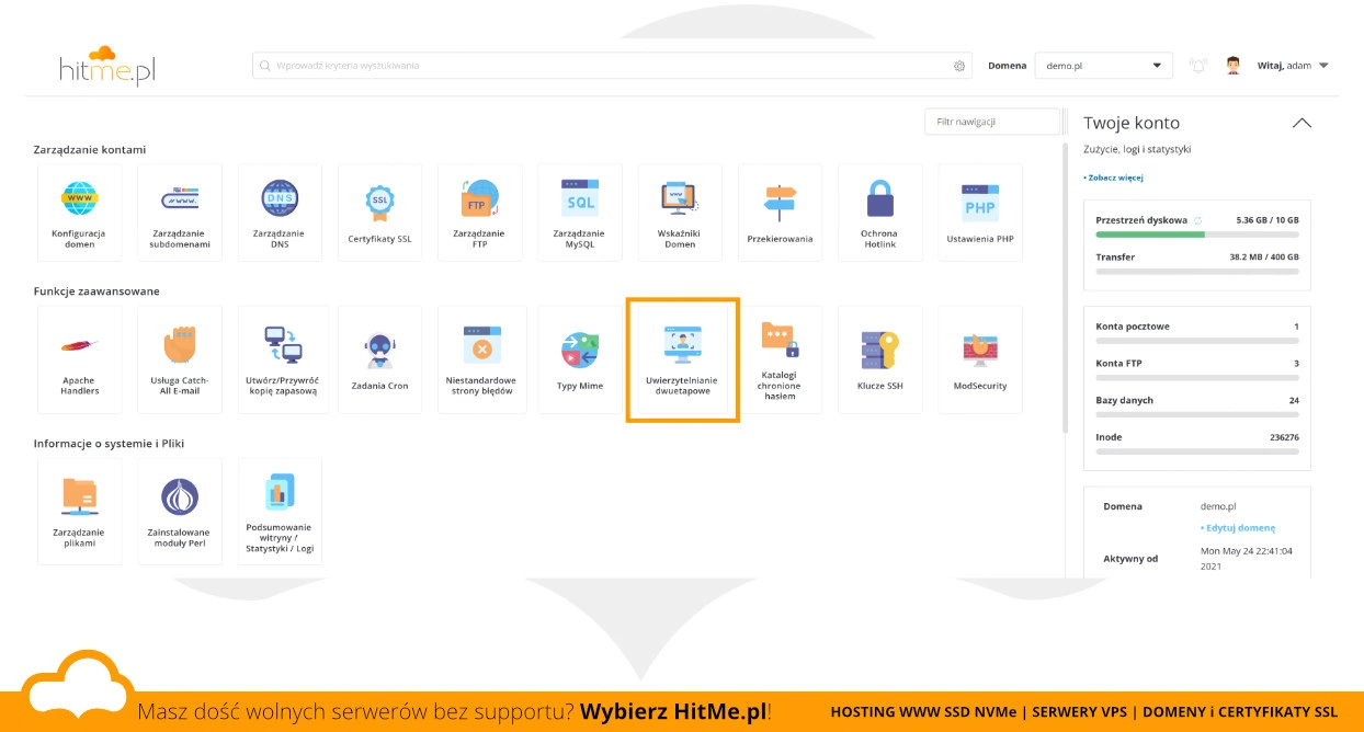 DirectAdmin 2FA