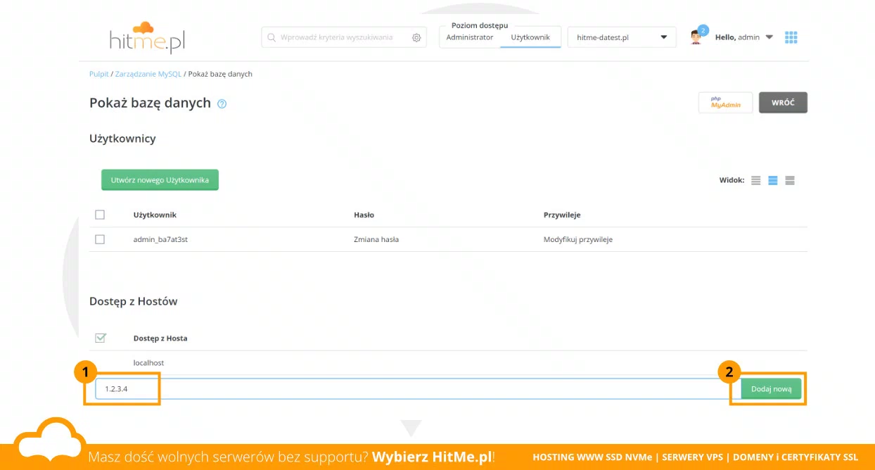 ip mysql host