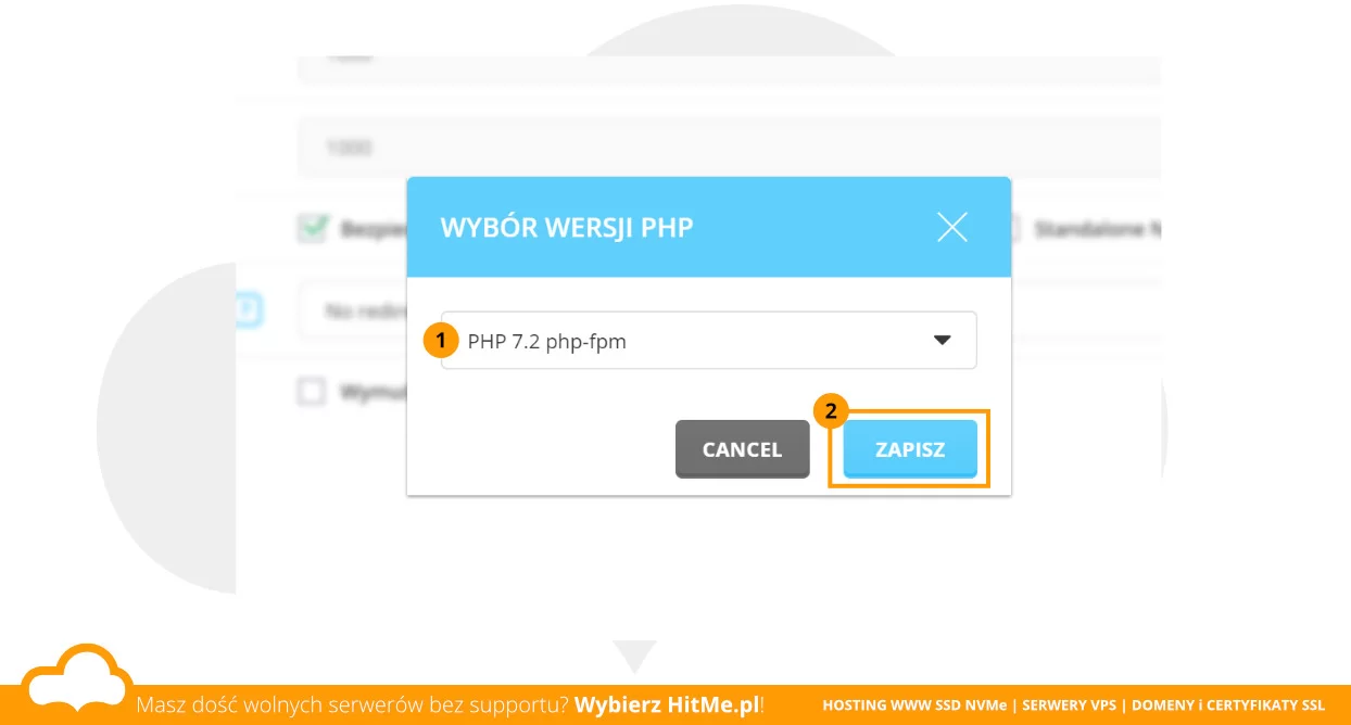 directadmin wybór php