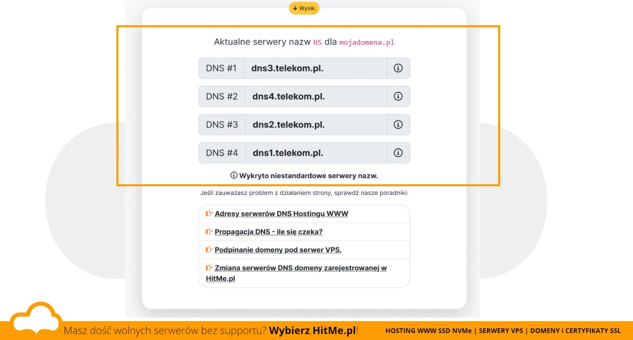 Aktualne rekordy NS dla domeny