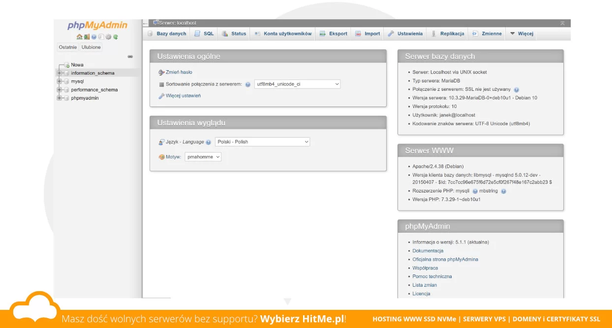 phpmyadmin panel