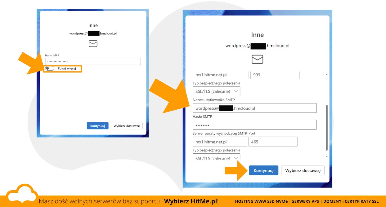 outlook hitme ustawienia