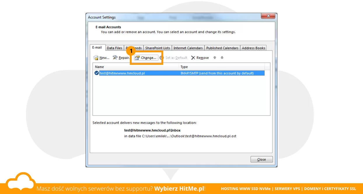 outlook zmiana ustawień
