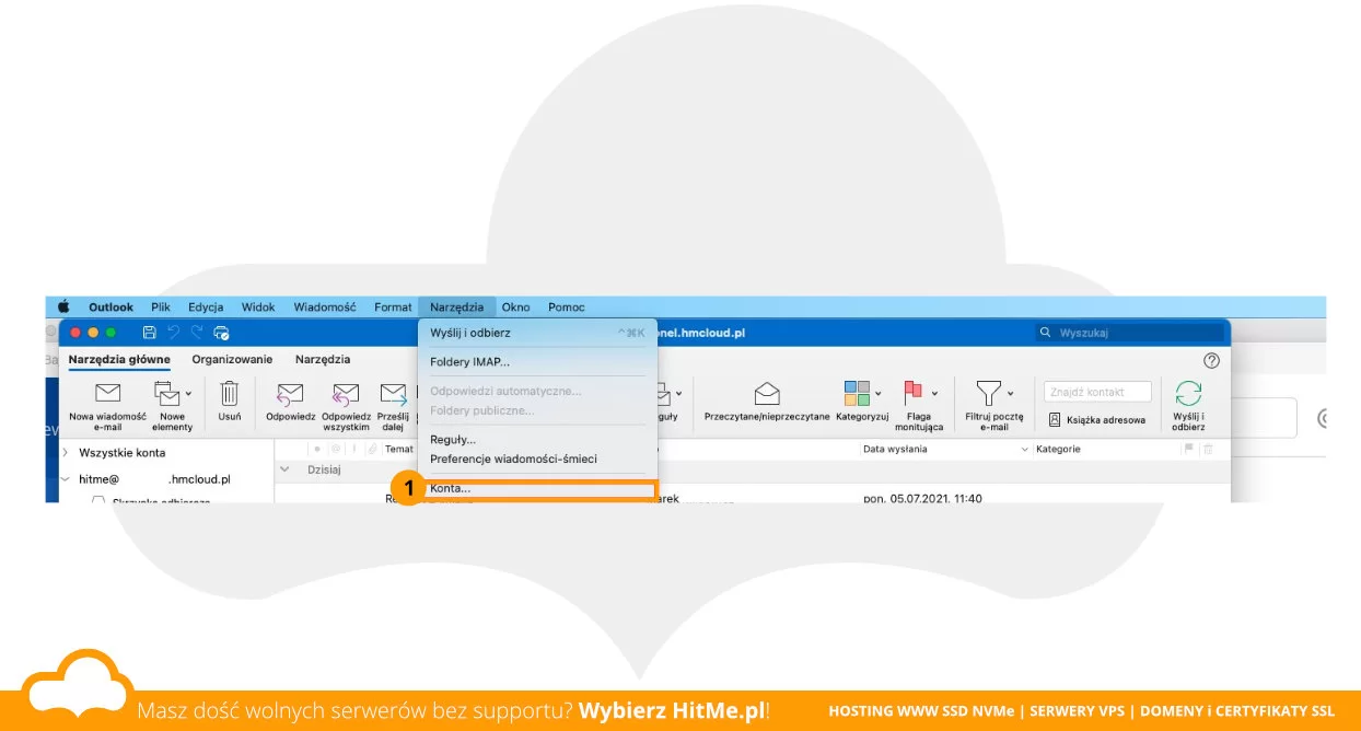 outlook ustawienia poczty