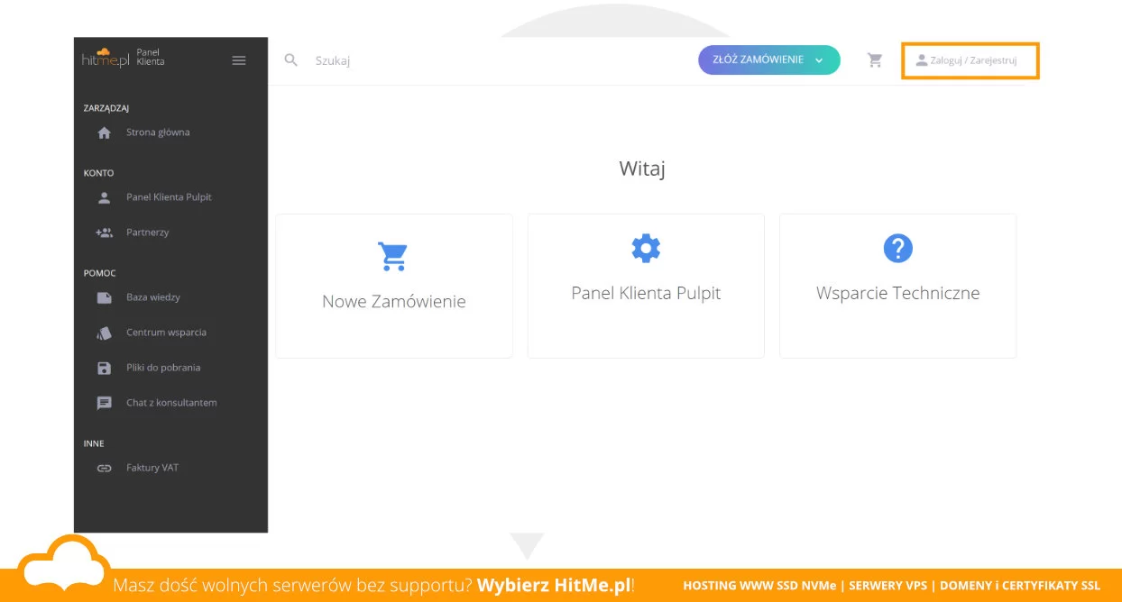 panel klienta logowanie