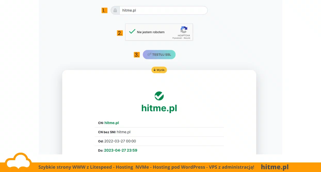 test certyfikatu SSL