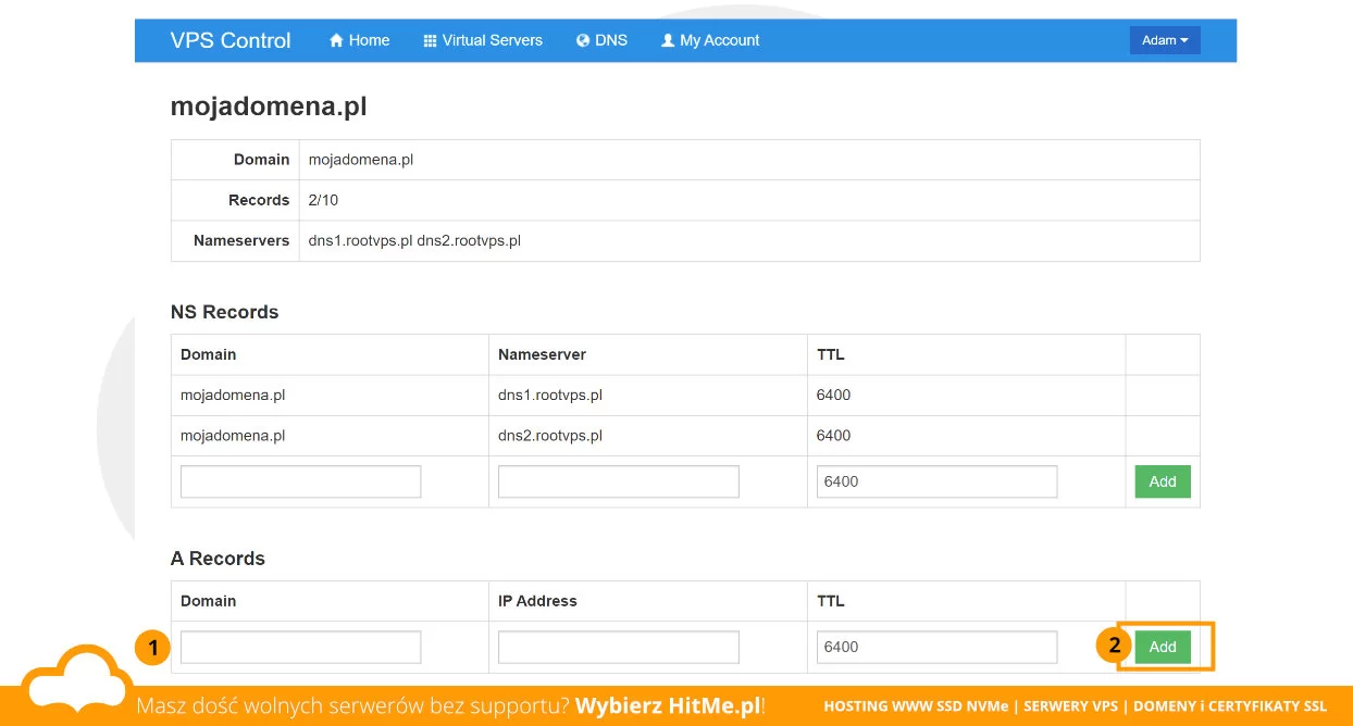 vps rekordy dns