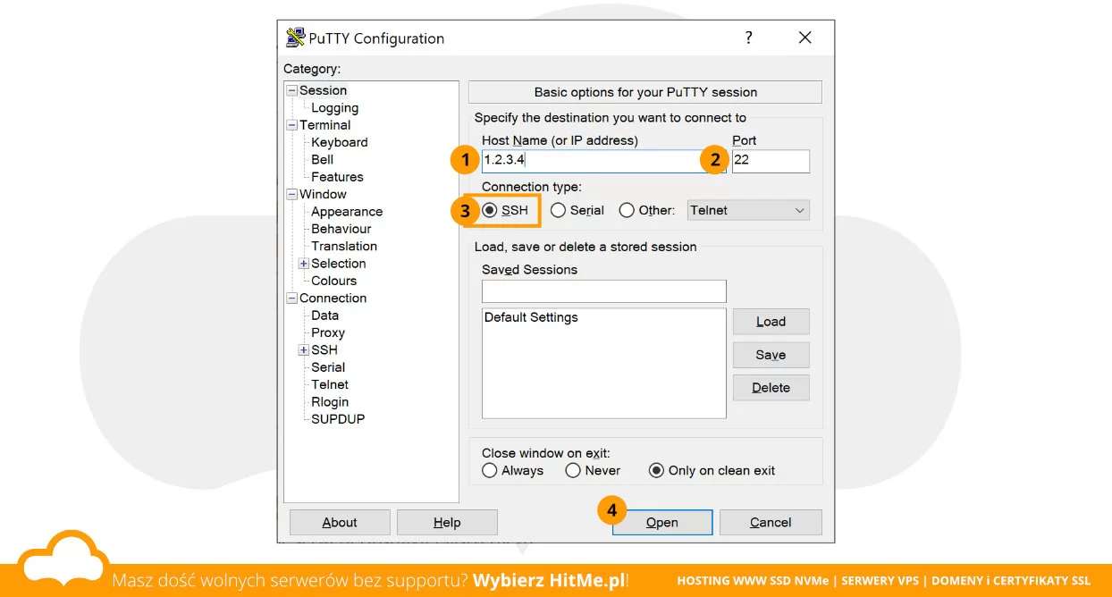 vps ssh putty