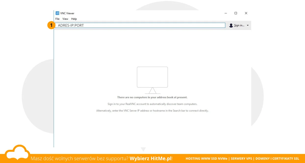 vnc viewer połączenie